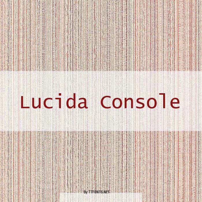 Lucida Console example